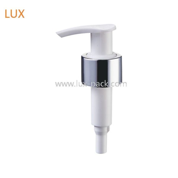 Quality Custom Color Left-Right Lotion Pump with Aluminum Closure for Travel-Sized Luxury Liquids and Leak Prevention for sale