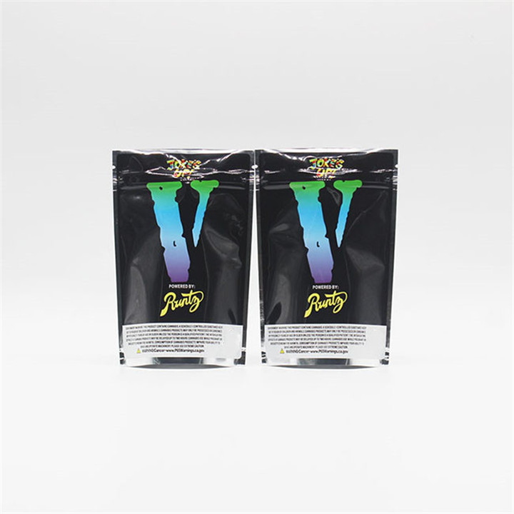 3.5g Weed Bag Three Side Sealed Aluminized Zipper Stand Up Pouch For Packing 5g weed