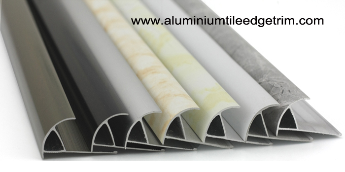 semi- round aluminium tile edge trim