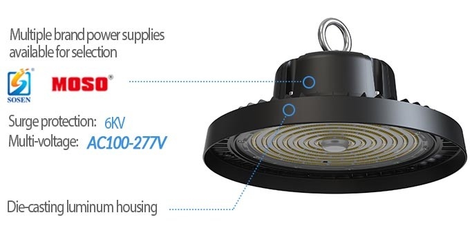 Motion Sensor Warehouse Led High Bay Lights 39000lm High Bay 300w 200w For High Shed Factories