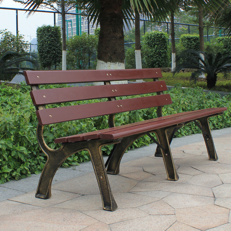 Bao Tuo outdoor thickening of cast iron park chairs lounge chairs red 1.5 meters BTC-042