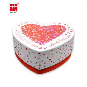 Textured CMYK Red Heart Shaped Boxes , 10.25×8.5×5.2" Cardboard Flower Bouquet