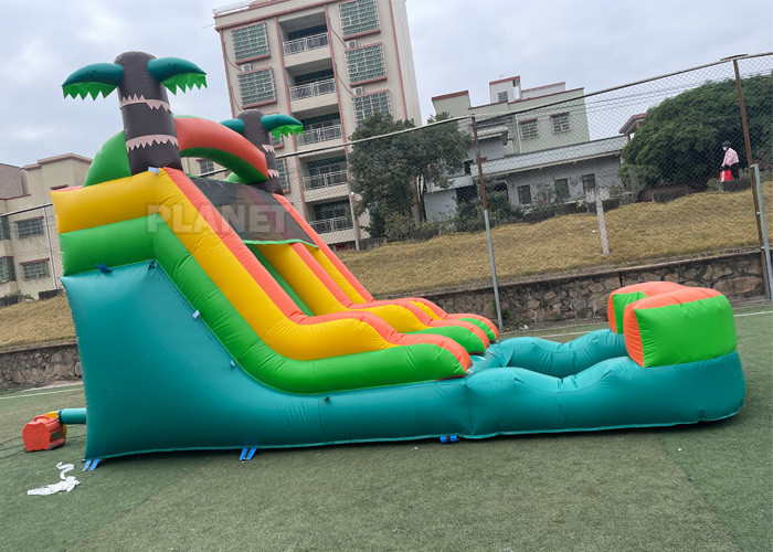 PVC Jungle Party 1000D Durable Inflatable Pool Slide