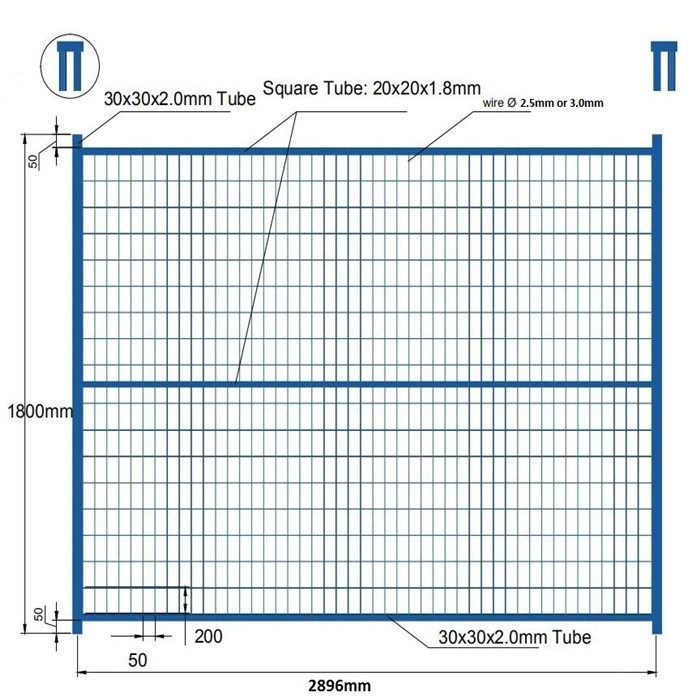 Corrosion Resistent 1800x3000mm Temporary Site Fencing For Backyard