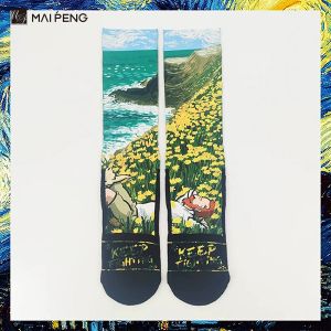 Blank Polyester Sublimation Printed Socks Digital Printed Socks Custom