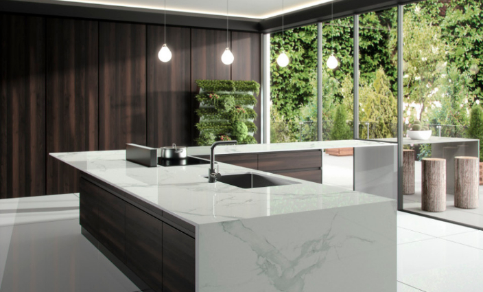 Polished/Matte Porcelain Tile Finish Full Body Sintered Stone Bench Top for Bathrooms