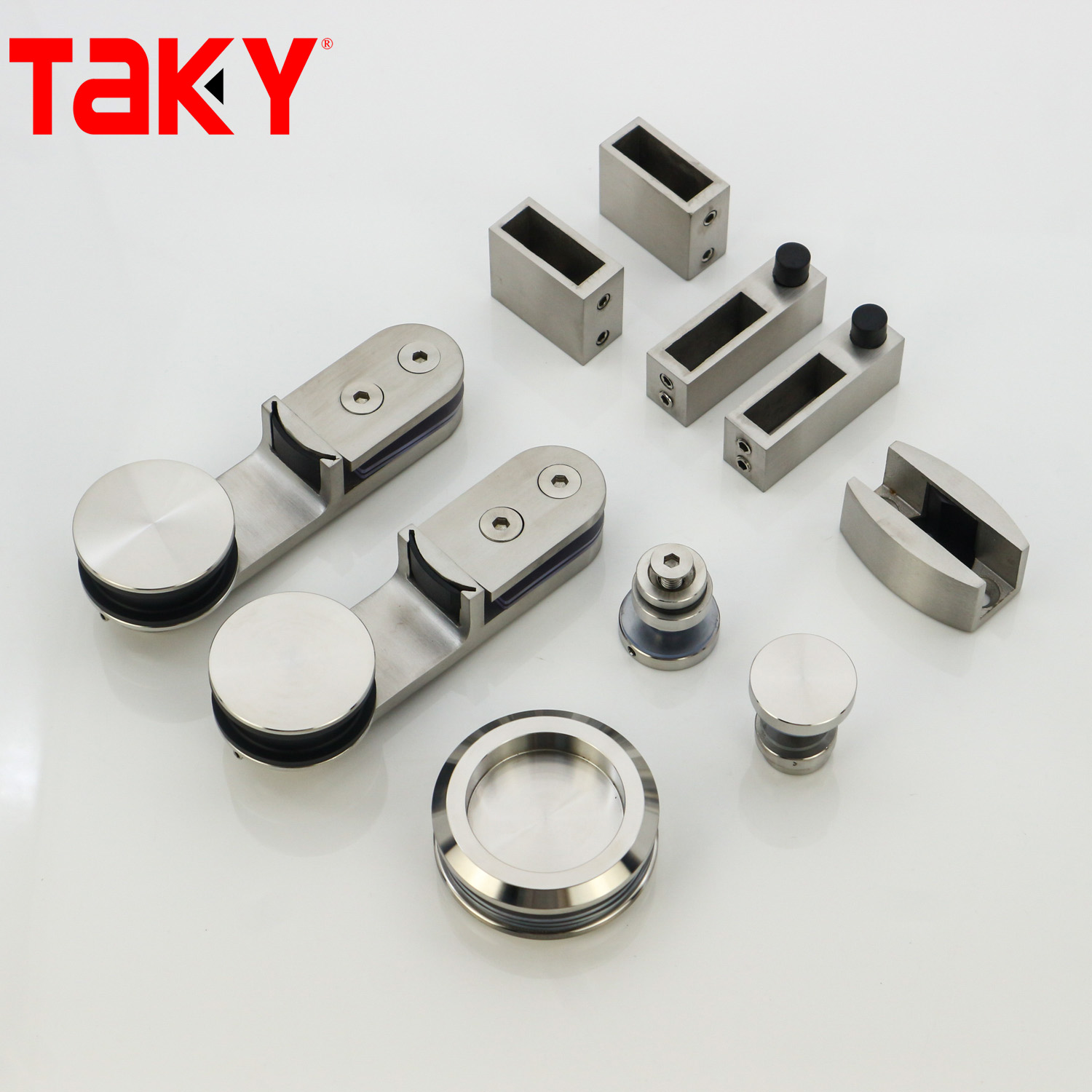 Glass Frameless Sliding Shower Door Hardware in Minimalist Design with 10mm Thickness