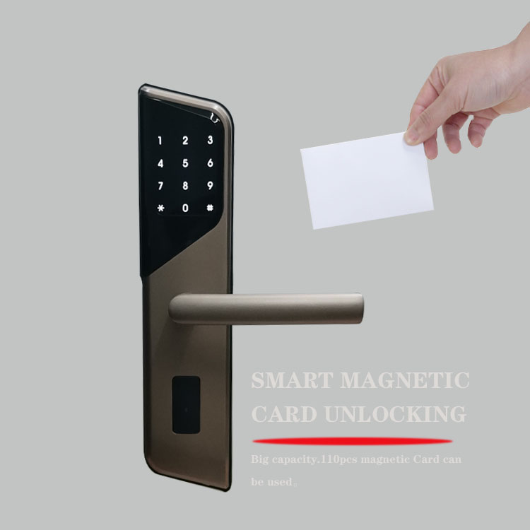 Aluminum Alloy Smart Hotel Lock Biometric Digital Card Door Lock