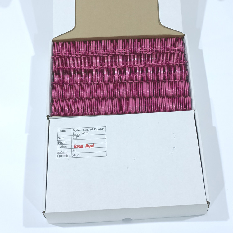 Green Twin Ring Nylon Twin Loop Wire Binding 3:1 Electroplated