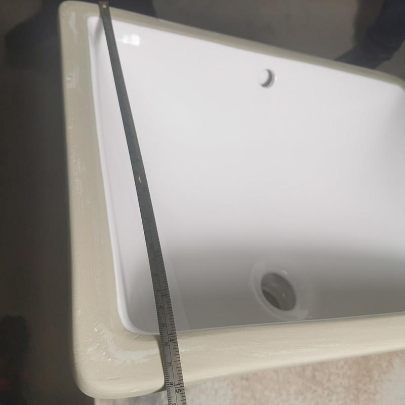 Stains Resistant Ada Bathroom Sink 17" Rectangular Undermount Bathroom Sink 500mm