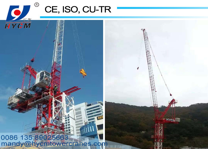 55m Lifting Arm 37.5m Height 12ton Luffing Jib Types of Tower Cranes in Cambodia with Form E