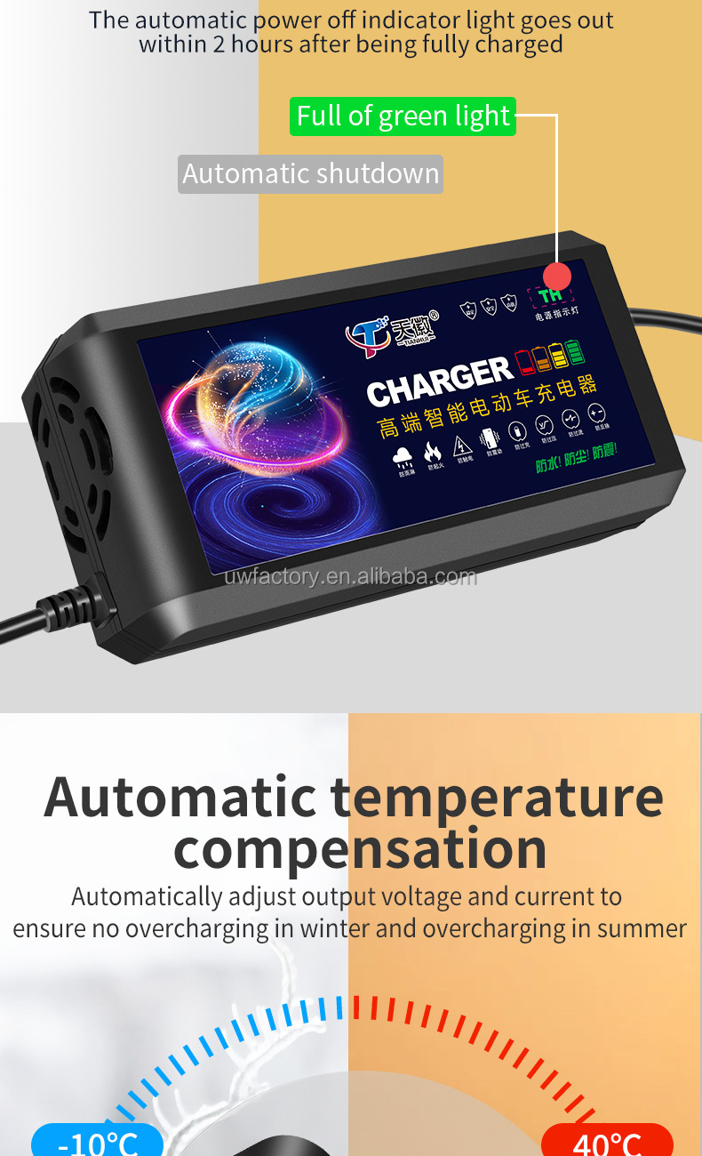 Input 100-240V/0.5A 48V 60V 72V 84V 96V 20AH 30AH 50AH 60AH Battery Charger for Lead Acid Battery