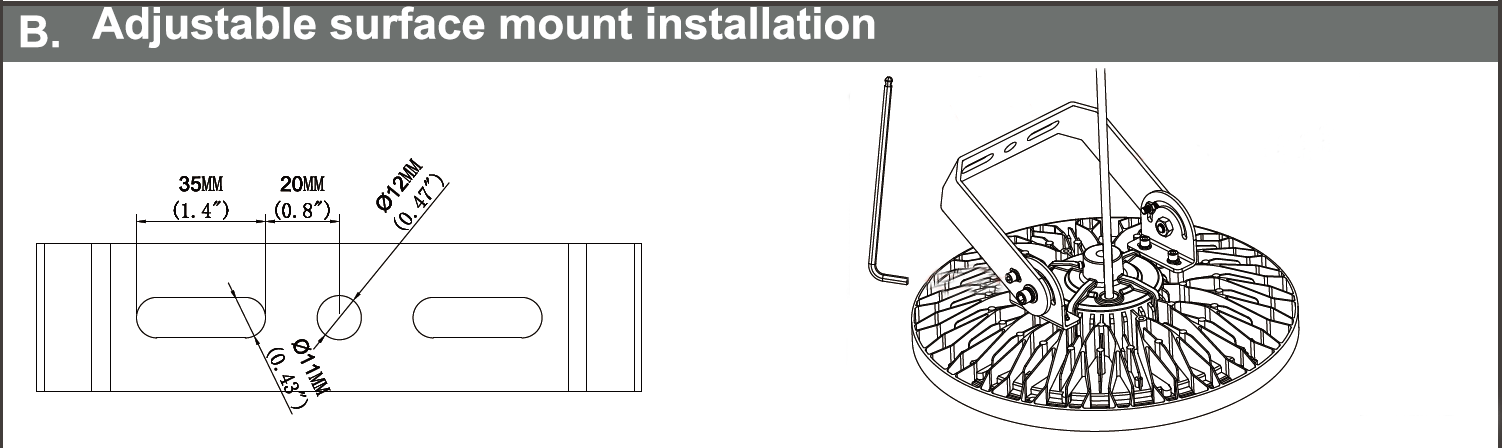 UFO LED High Bay Light 100W 160LM/W Die -Casting Aluminum Built-in Driver