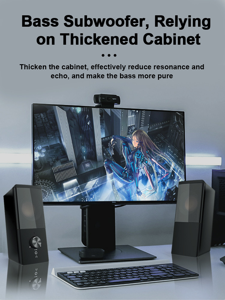 Widely Compatible 2.0 Multimedia Speake TV Surround Speakers 60Hz-20KHz