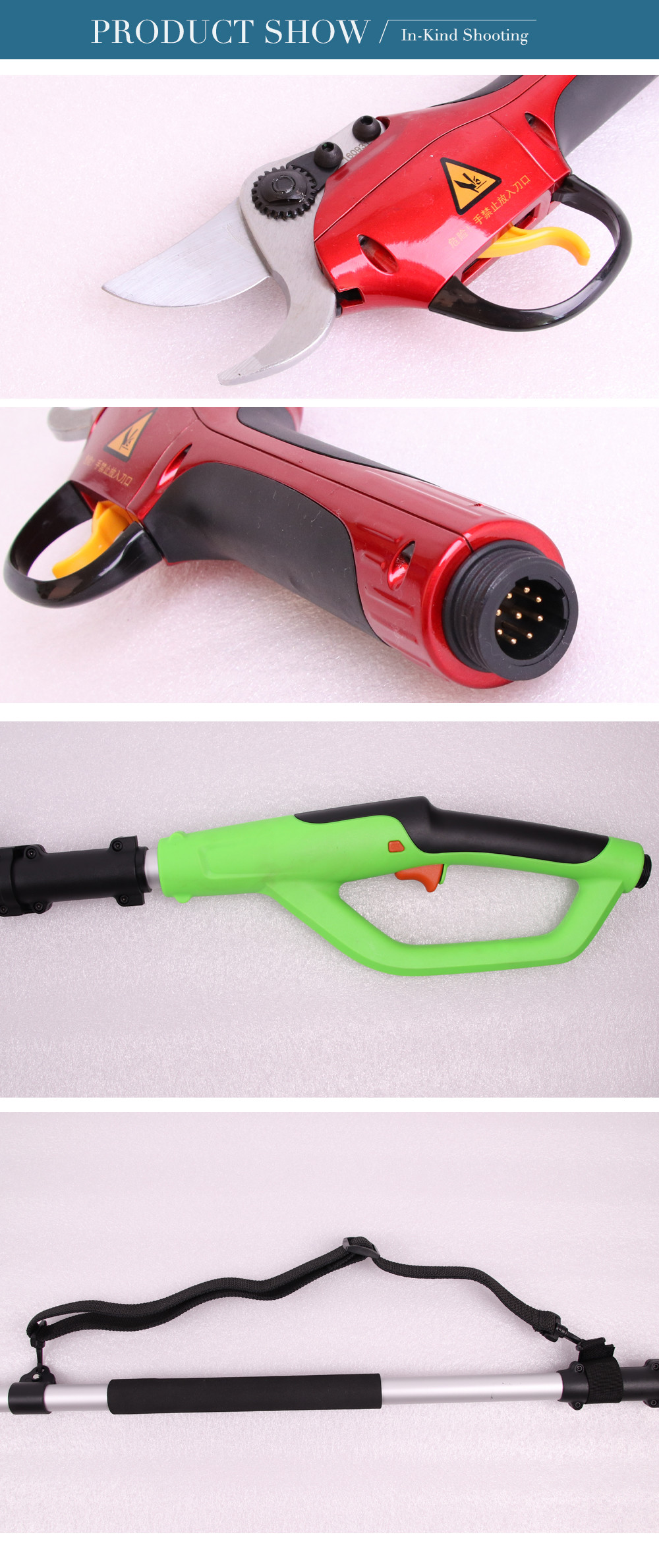 Swansoft telescopic garden pruner long extension handle electric pruning shear