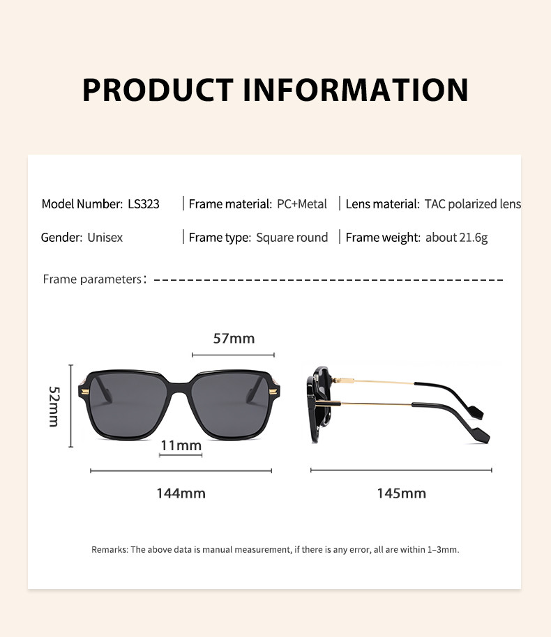 Women'S Fashion Polarized Sunglasses Anti UV Retro Mirror Lens