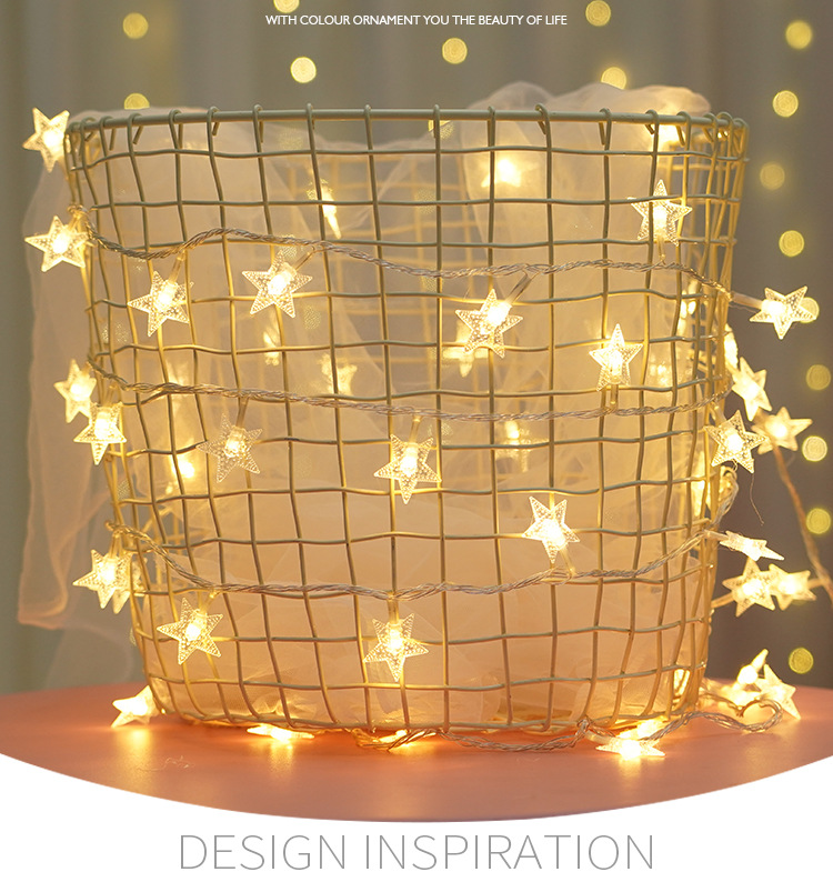 10m 20m 50lm Yellow Star Lights Battery Powered Twinkle Lights