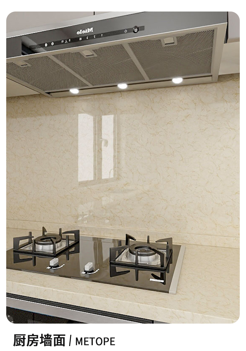 Customized Length Heat Resistant Marble Self Adhesive PVC Wallpaper for Kitchen Renovation