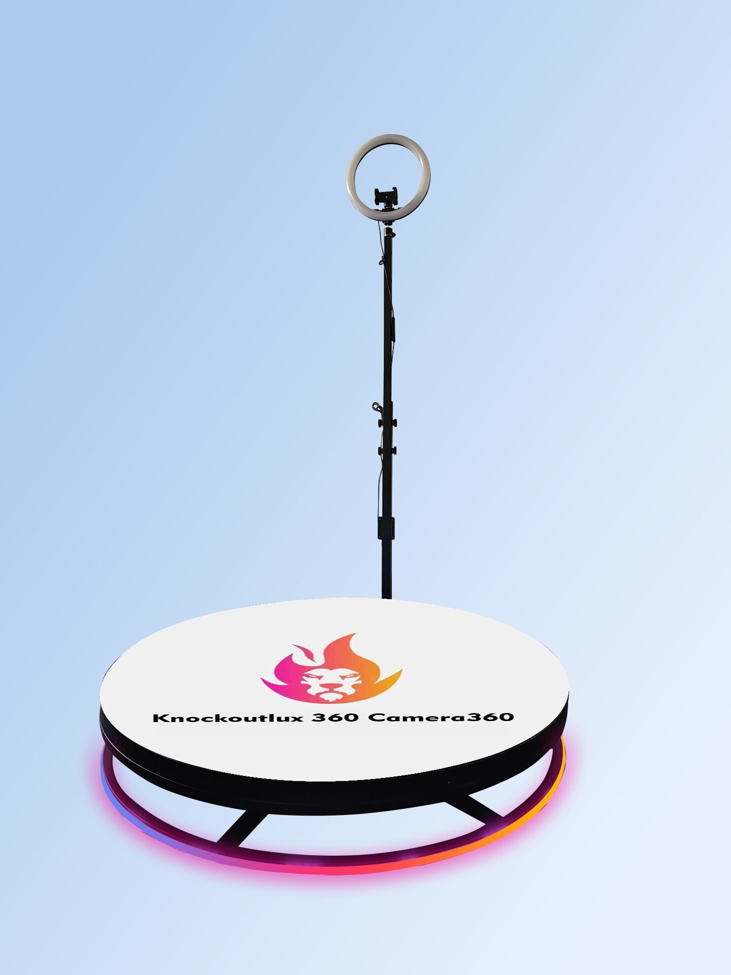 RGB LED Light 360 Video Photo Booth For Parties Stand On