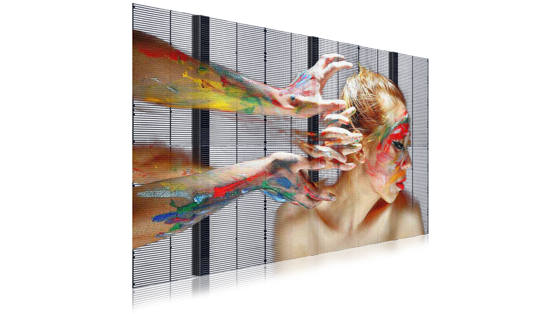 4000nits Indoor Mesh Outdoor Transparent Led Screen Curtain P4.81 Led Display
