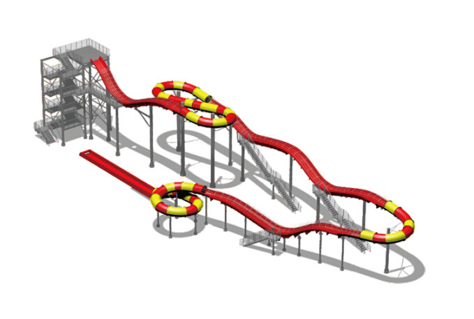 Strong QC Team Amusement Aquapark Water Dragon Water Roller Coaster for Water Park
