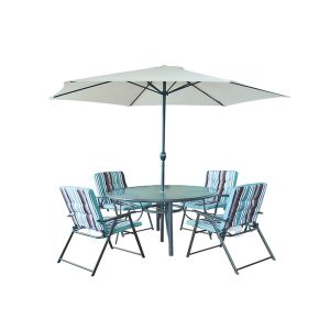 Rustproof Folding Patio Set With Umbrella