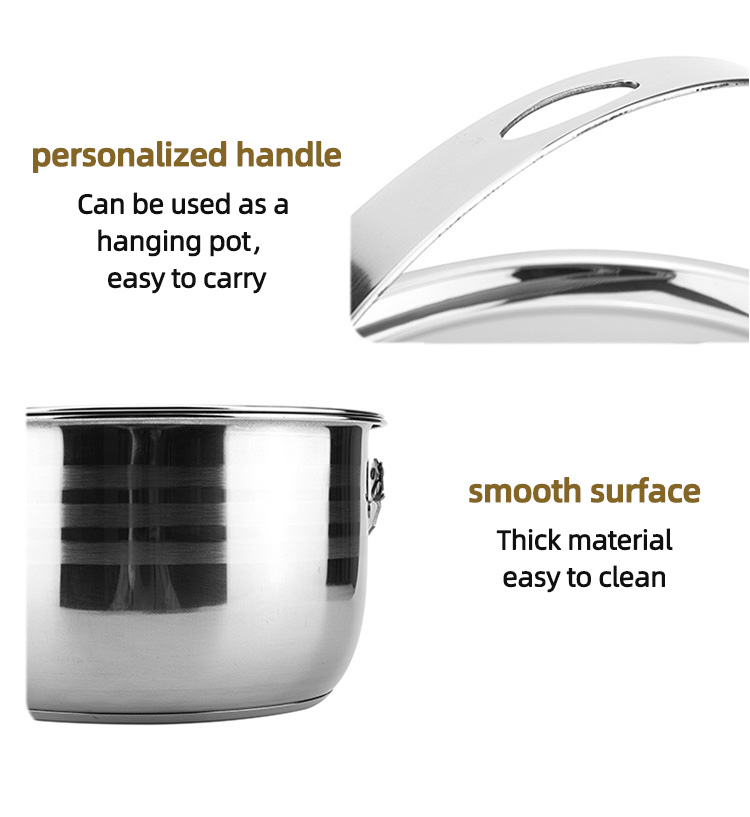 High Quality 9 Pieces Stainless Steel Outdoor Tableware Set Camping Cooking Pot Sets Outdoor Cookware Sets