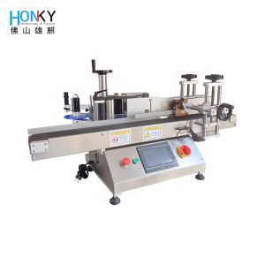 China Small Round Bottle Labeling Machine With Transparent Label Sensor For Filling Packing Machine Suppliment on sale