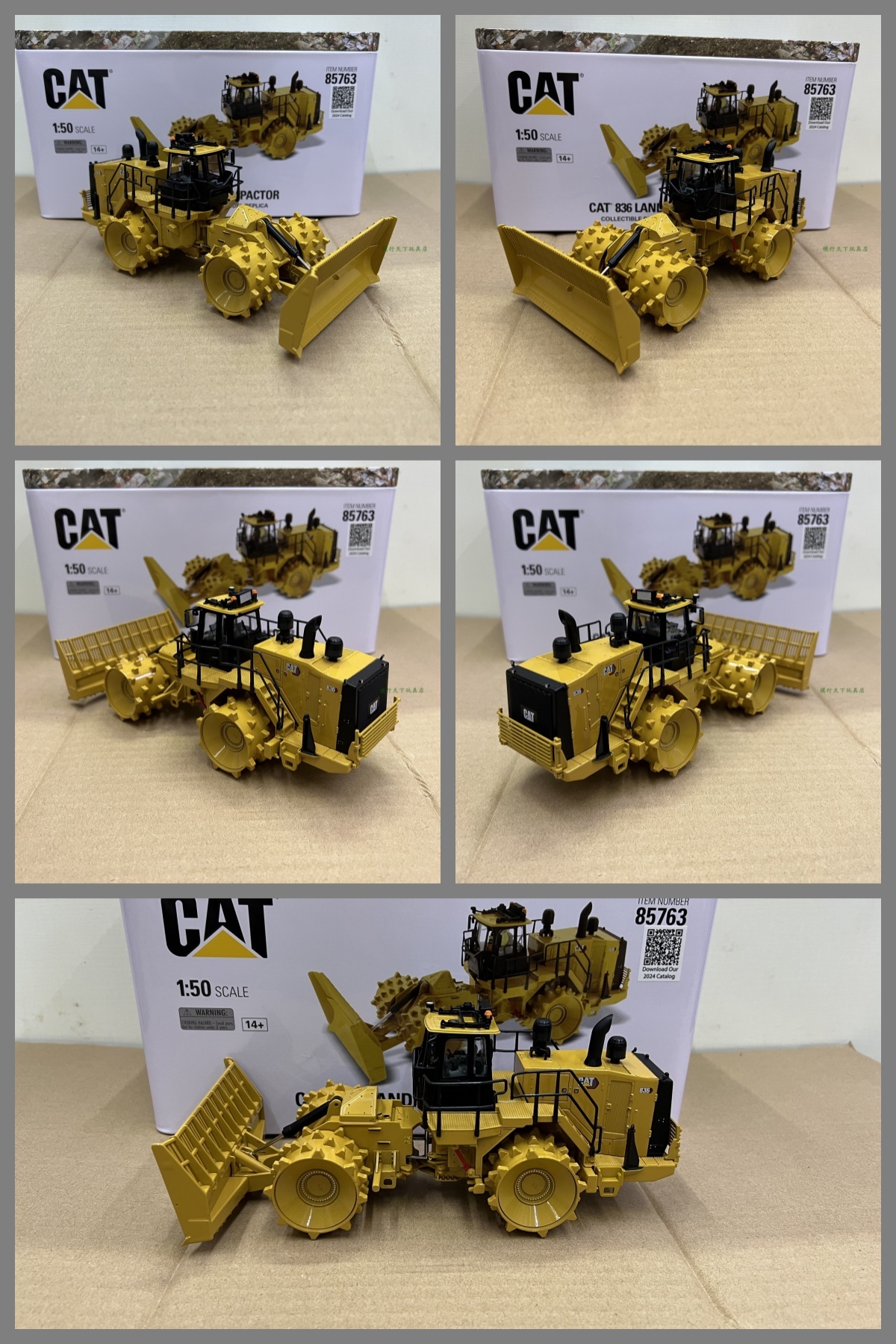 DM 1:50 Scale Landfill Compactor Heavy Equipment Loader Model 85763 Diecast