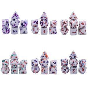 Graffiti Phantom color resin board game dice set dnd dice