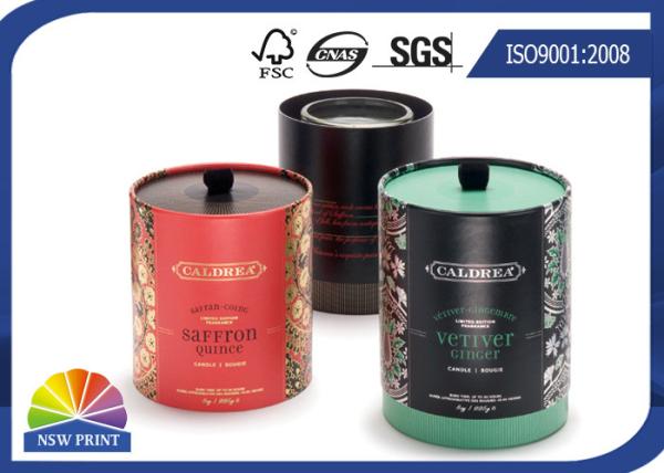 Logo Printed Paper Tube Packaging Box / Tea Paper Packing Can with Art Paper or