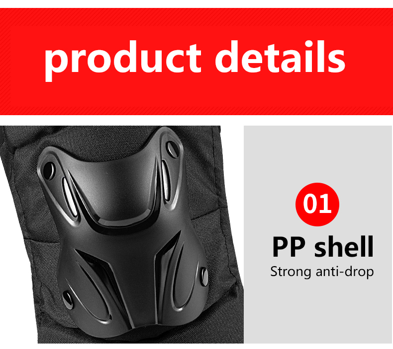 Adjustable PP Shell Knee Guards for Cycling Protection Level Professional Level