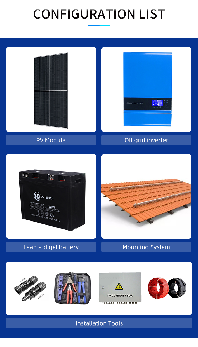 Mimi Off Grid Solar Energy System Home PV Solar Panels 4KW 5KW With Battery