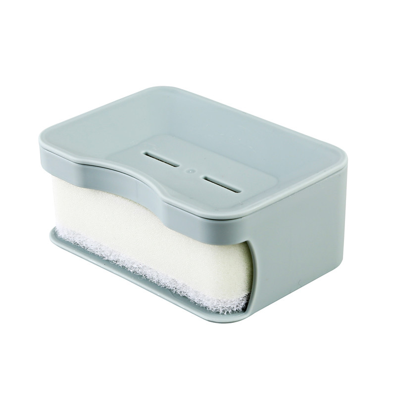 Double Layer Drain Soap Box Absorbent Sponge Bathroom Soap Box
