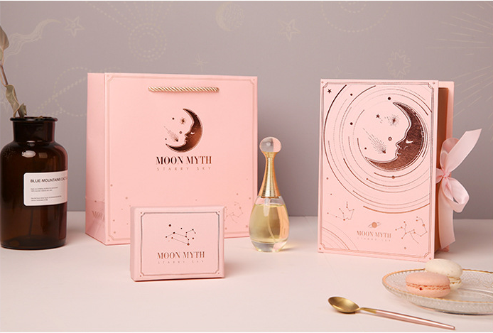 Recyclable Wholesale Custom Logo DIY perfume packaging baby pink gift set box