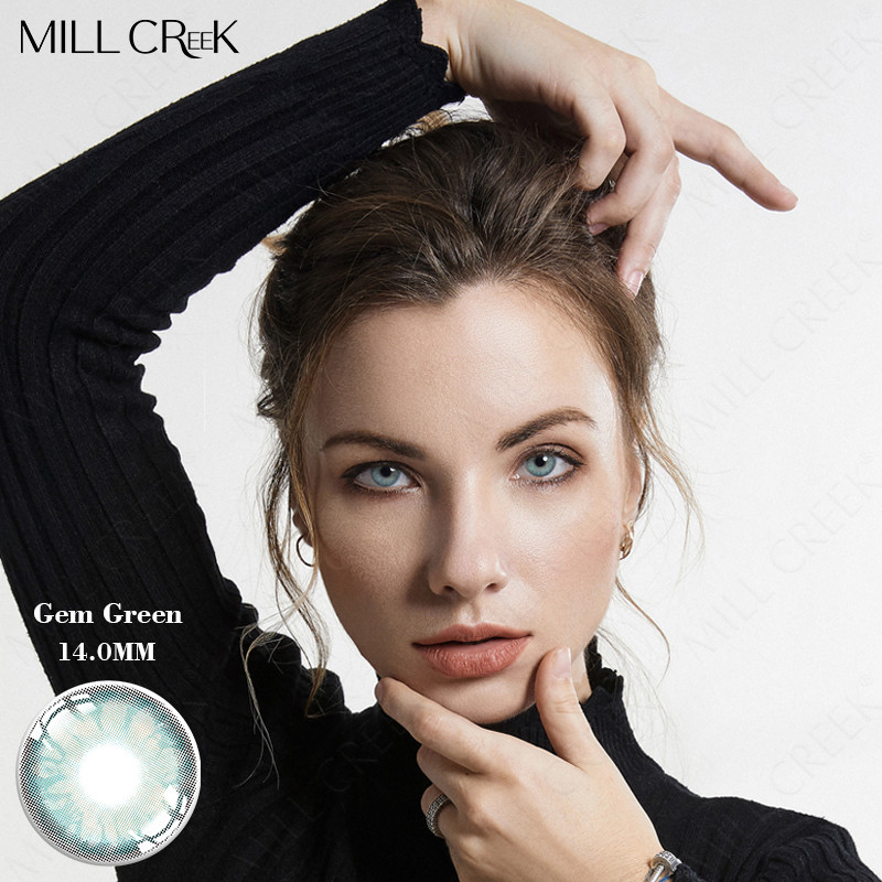 OEM Tinted Hazel Green Contacts Tri Color Lenses For Big Eyes