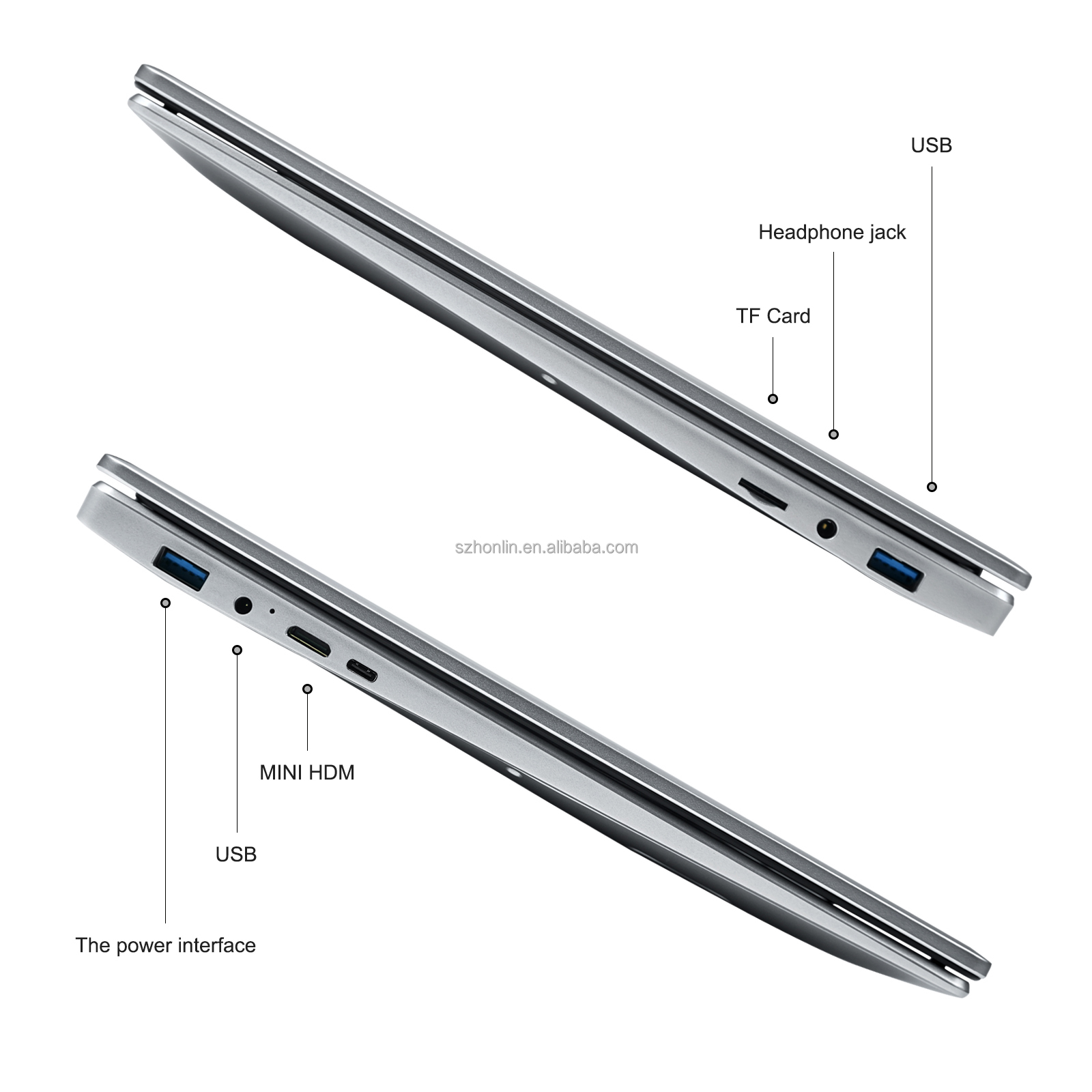 15.6 Inch Portable Intel N5095 Gaming Laptop Windows 11 Supported 12GB RAM 512GB SSD for Business Office and Gamers