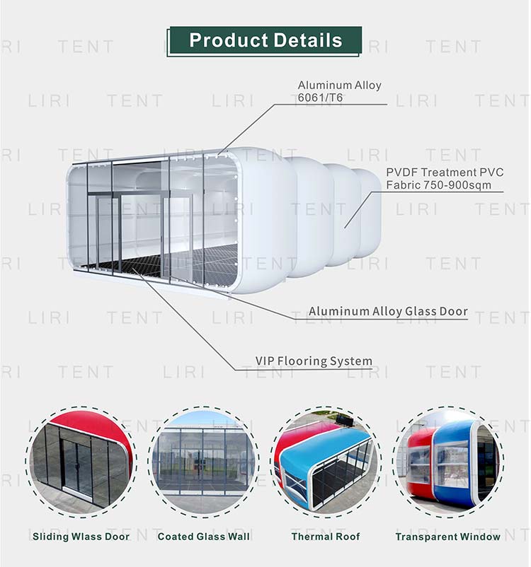 Aluminum PVC Modular Movable Outdoor Canopy Tent For Hotel Restaurant