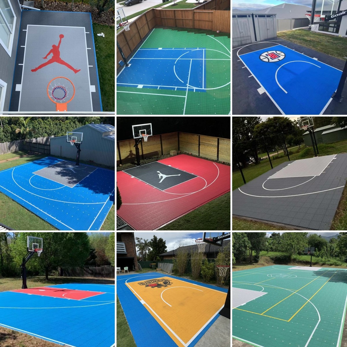 Outdoor Tennis Pickleball Basketball Court Interlocking Sports Flooring Tiles