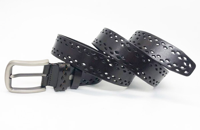 Adjustable Hollow 100cm Mens Casual Leather Belt