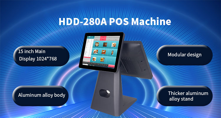 HDD-280A 15 inch Capacitive Touch Screen POS System with Win OS and SDK Function