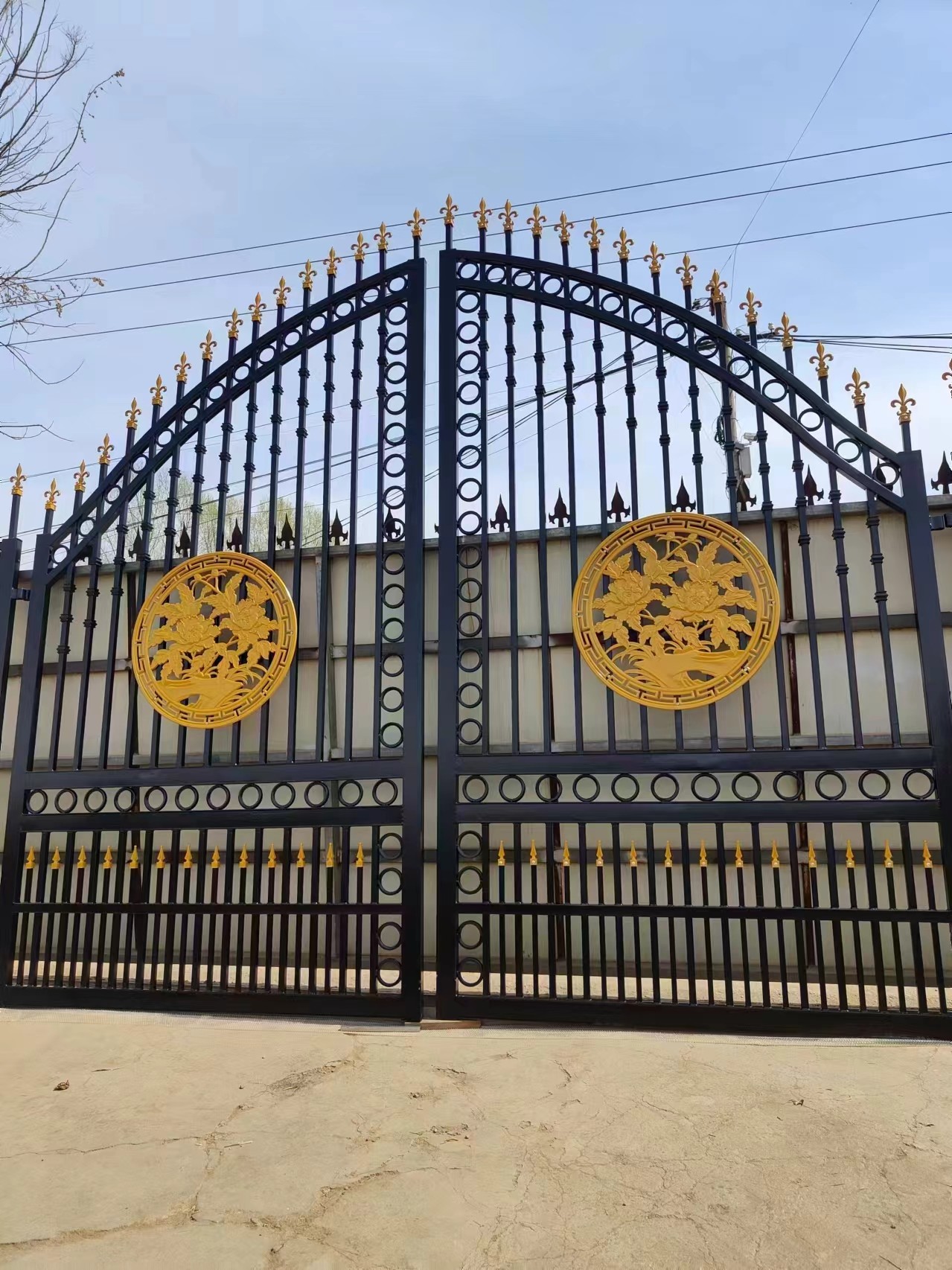 6ft Tall Black Decorative Tubular Steel Fence Metal Outdoor Garden Fence