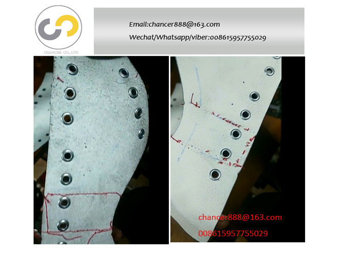 Automatic double side eyelet punching machine for shoe