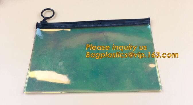 Plastic Bag OEM Custom PVC Loop Handle Image Printed Plastic Shopping Bag,Promotional Clear Waterproof Plastic Cosmetic