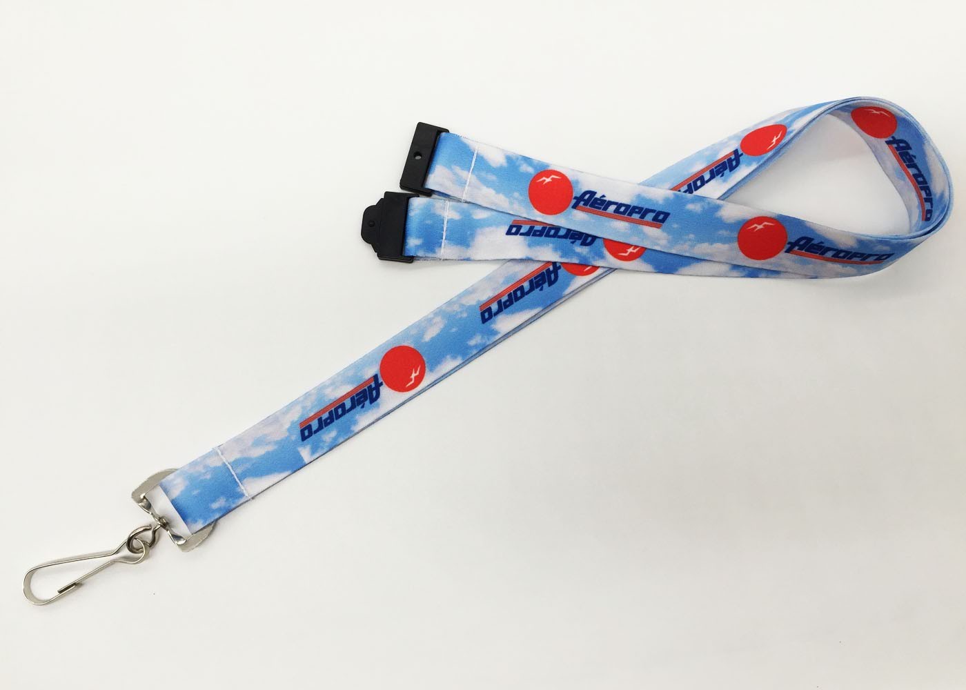Heat Transfer Printing Card Holder Lanyard With Plastic Breakaway For Exhibition