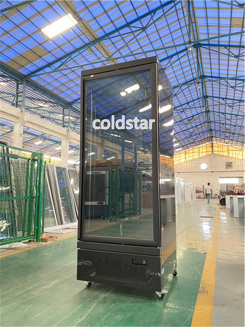 Glass Door Beverage Cooler 450L Upright Soft Drink Beer Refrigerated Display Case