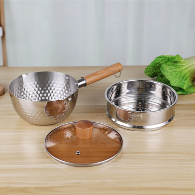 Multi Cooking Steam Pot 2 Tiers Stainless Steel 304 Long Service Life