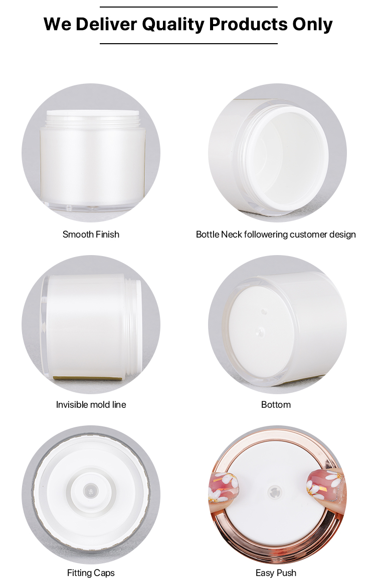 Custom 15g 30g 50g Frosted Airless Cosmetic Eye Cream Pump Jar