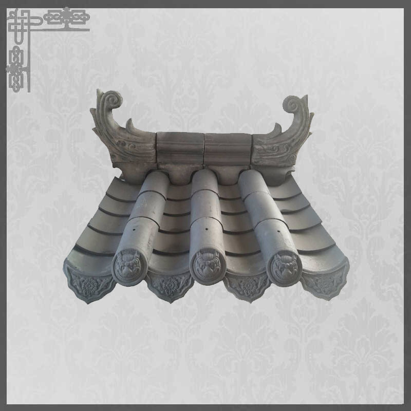 180mm Old Concrete Roof Tiles 2mm Thick Chinese Temple Roof Tiles