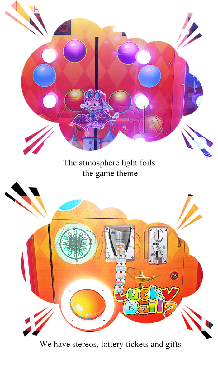Lucky Ball II Coin Pusher Video Lottery Game Machine Cannon Paradise Appearance